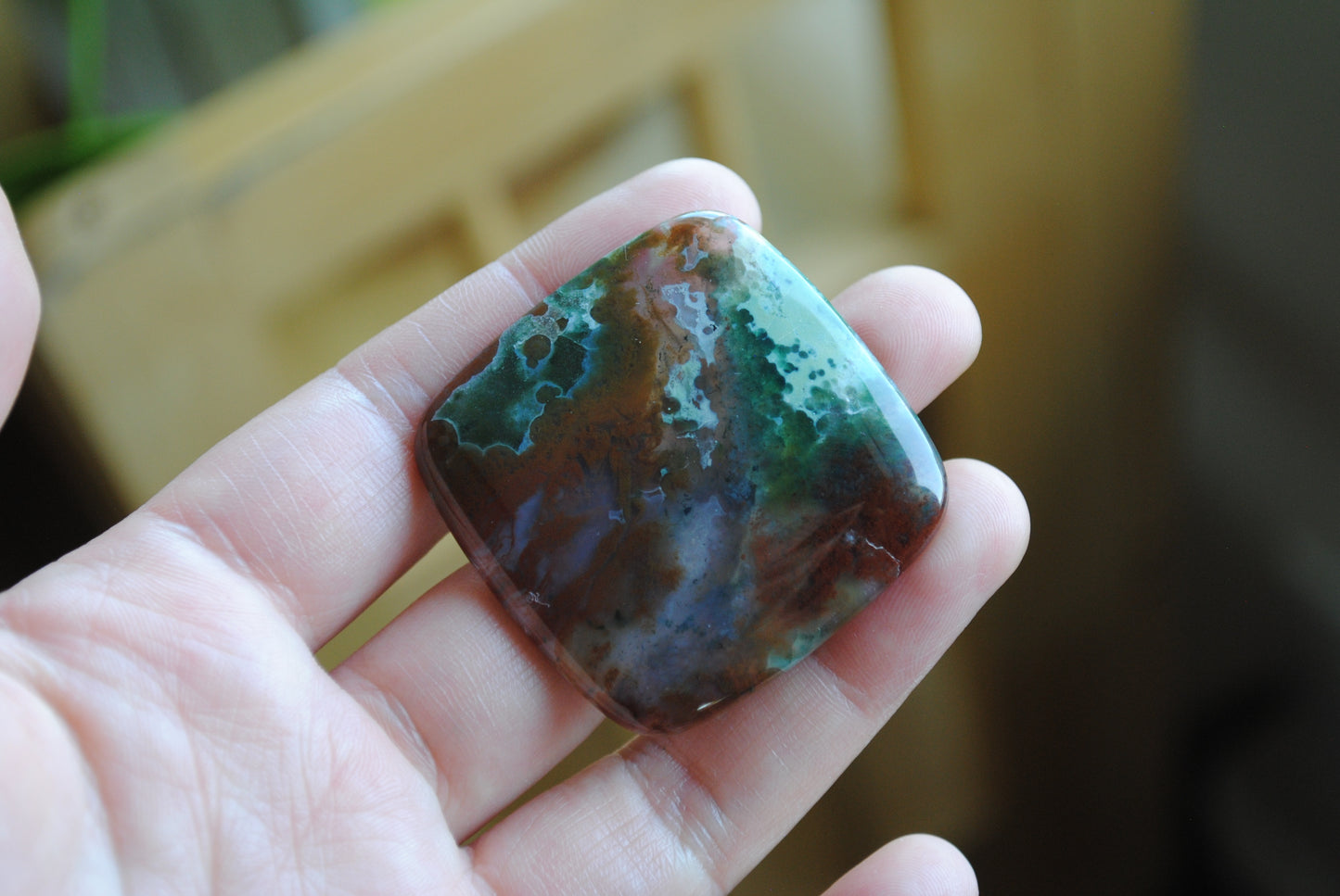 Square 40mm Ocean Jasper cabochon