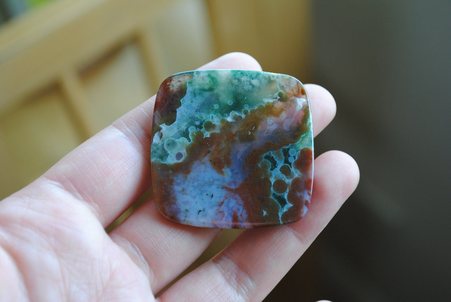 Square 40mm Ocean Jasper cabochon
