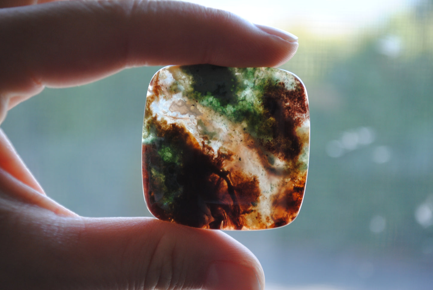 Square 40mm Ocean Jasper cabochon