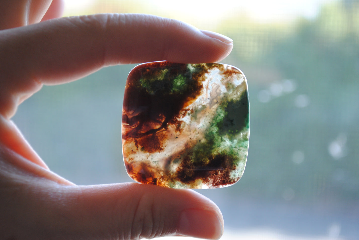 Square 40mm Ocean Jasper cabochon