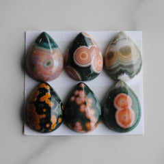 13x18mm drop/pear Ocean Jasper cabochons