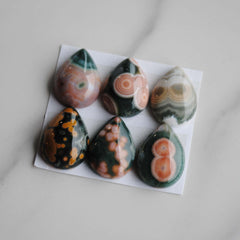 13x18mm drop/pear Ocean Jasper cabochons