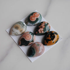 13x18mm drop/pear Ocean Jasper cabochons