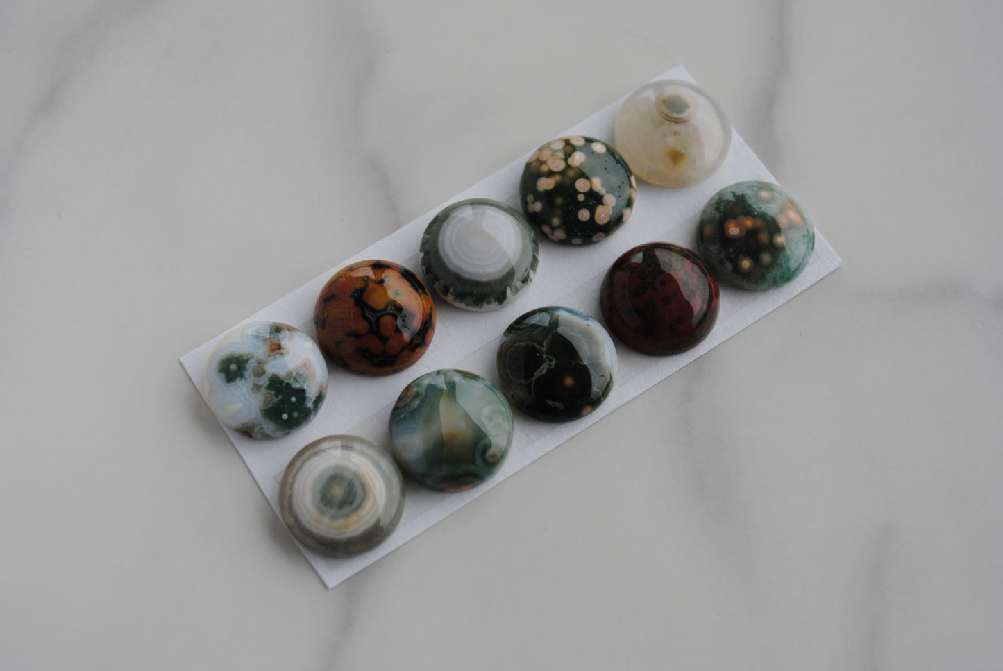 Ocean Jasper 14mm round cabochons