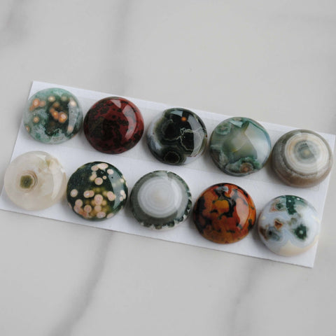 Ocean Jasper 14mm round cabochons