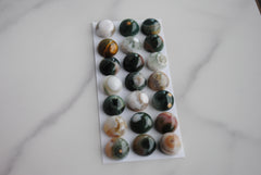 Ocean Jasper 10mm round cabochons (lot bb)