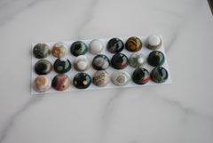 Ocean Jasper 10mm round cabochons (lot bb)