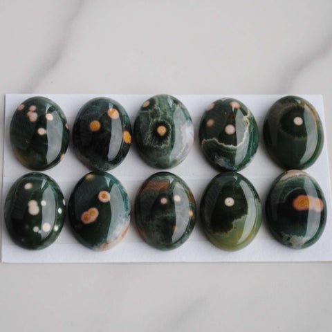 Ocean Jasper 12x16mm oval cabochons