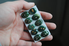 Ocean Jasper 12x16mm oval cabochons