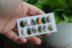 Ocean Jasper 10x14mm oval cabochons