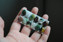 Ocean Jasper 10x14mm oval cabochons