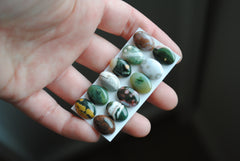 Ocean Jasper 10x14mm oval cabochons