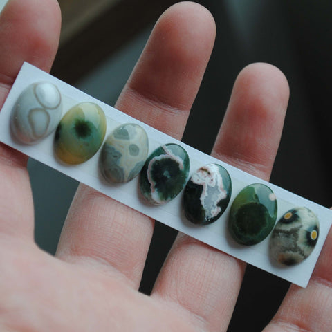 Ocean Jasper 10x14mm oval cabochons
