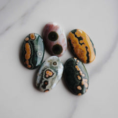 23x14mm oval Ocean Jasper cabochons