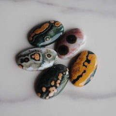 23x14mm oval Ocean Jasper cabochons
