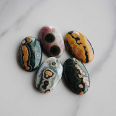 23x14mm oval Ocean Jasper cabochons