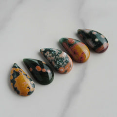 11x21mm comma Ocean Jasper cabochons
