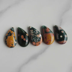 11x21mm comma Ocean Jasper cabochons