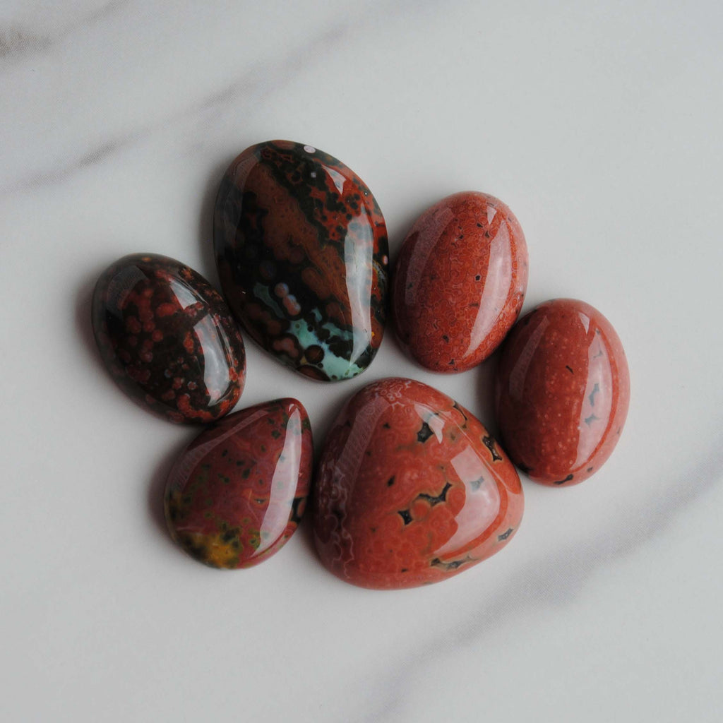 Ocean Jasper cabochons mixed lot