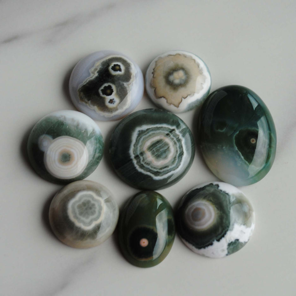 Ocean Jasper cabochons mixed lot