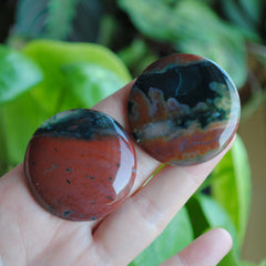 40 mm round Ocean Jasper cabochons