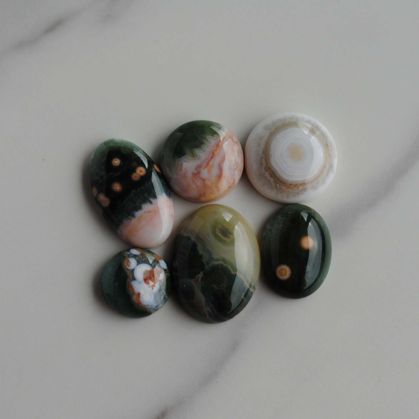 Ocean Jasper cabochons mixed lot