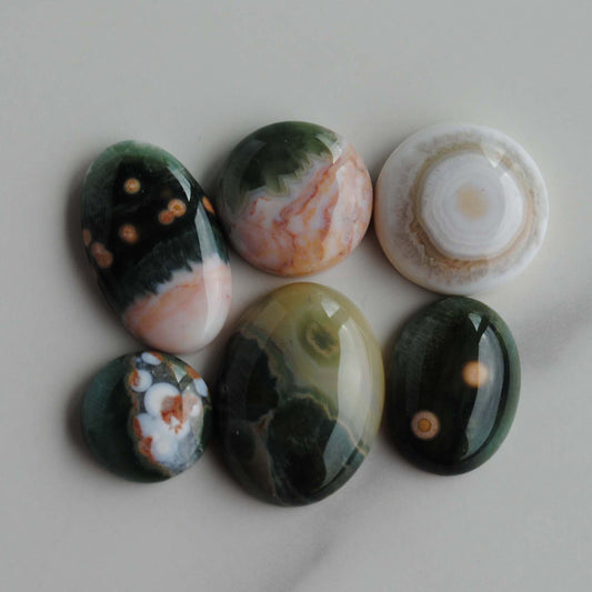 Ocean Jasper cabochons mixed lot