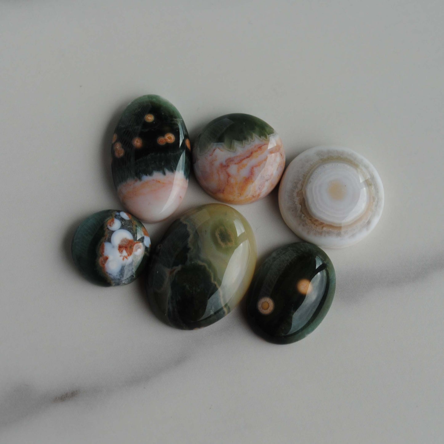 Ocean Jasper cabochons mixed lot