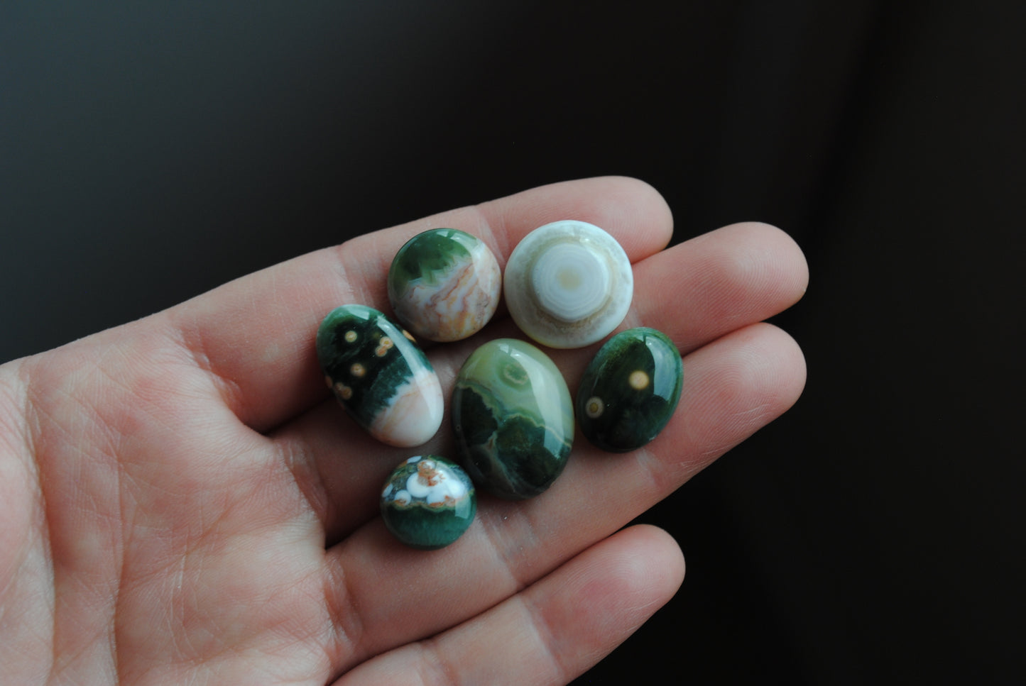 Ocean Jasper cabochons mixed lot