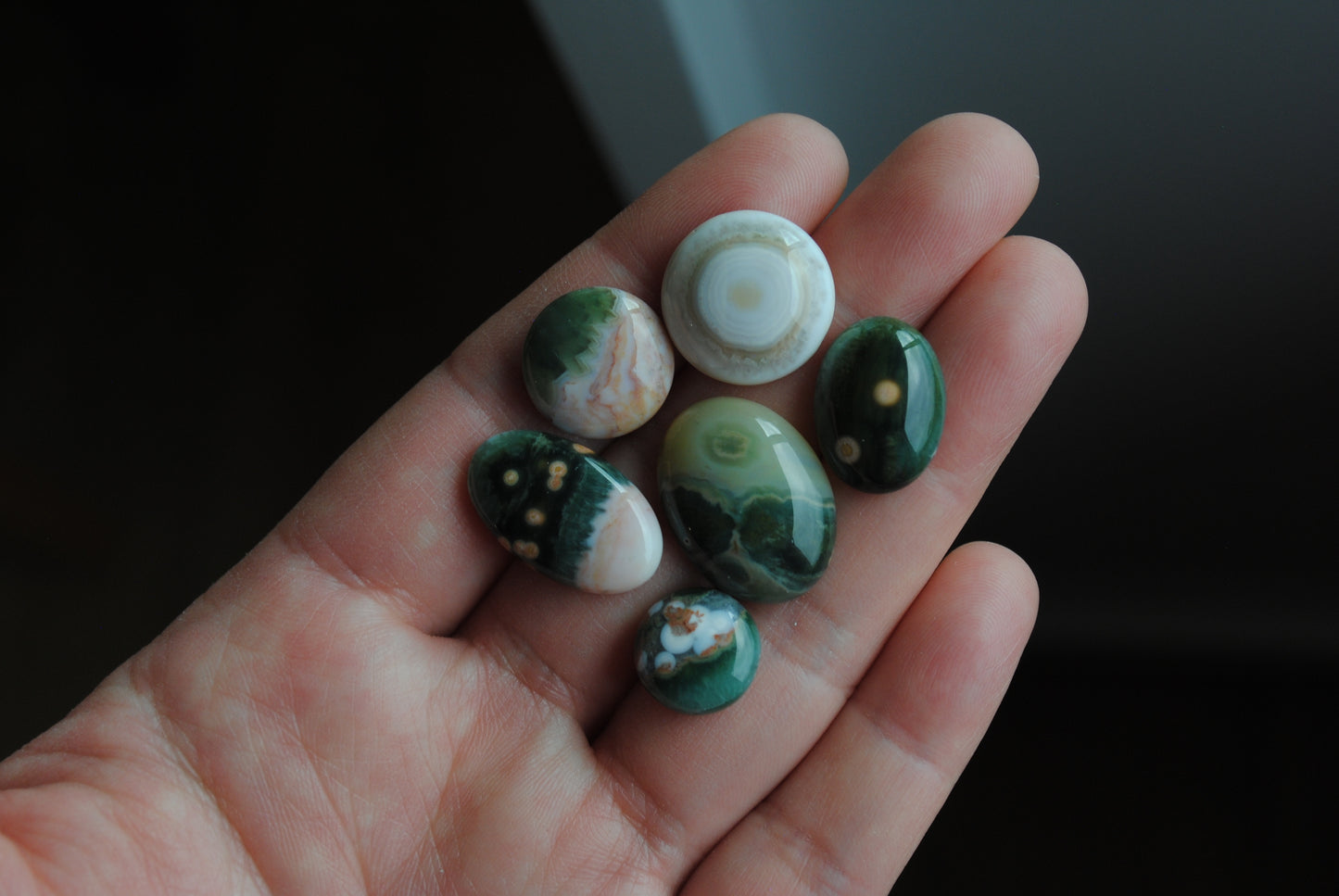 Ocean Jasper cabochons mixed lot