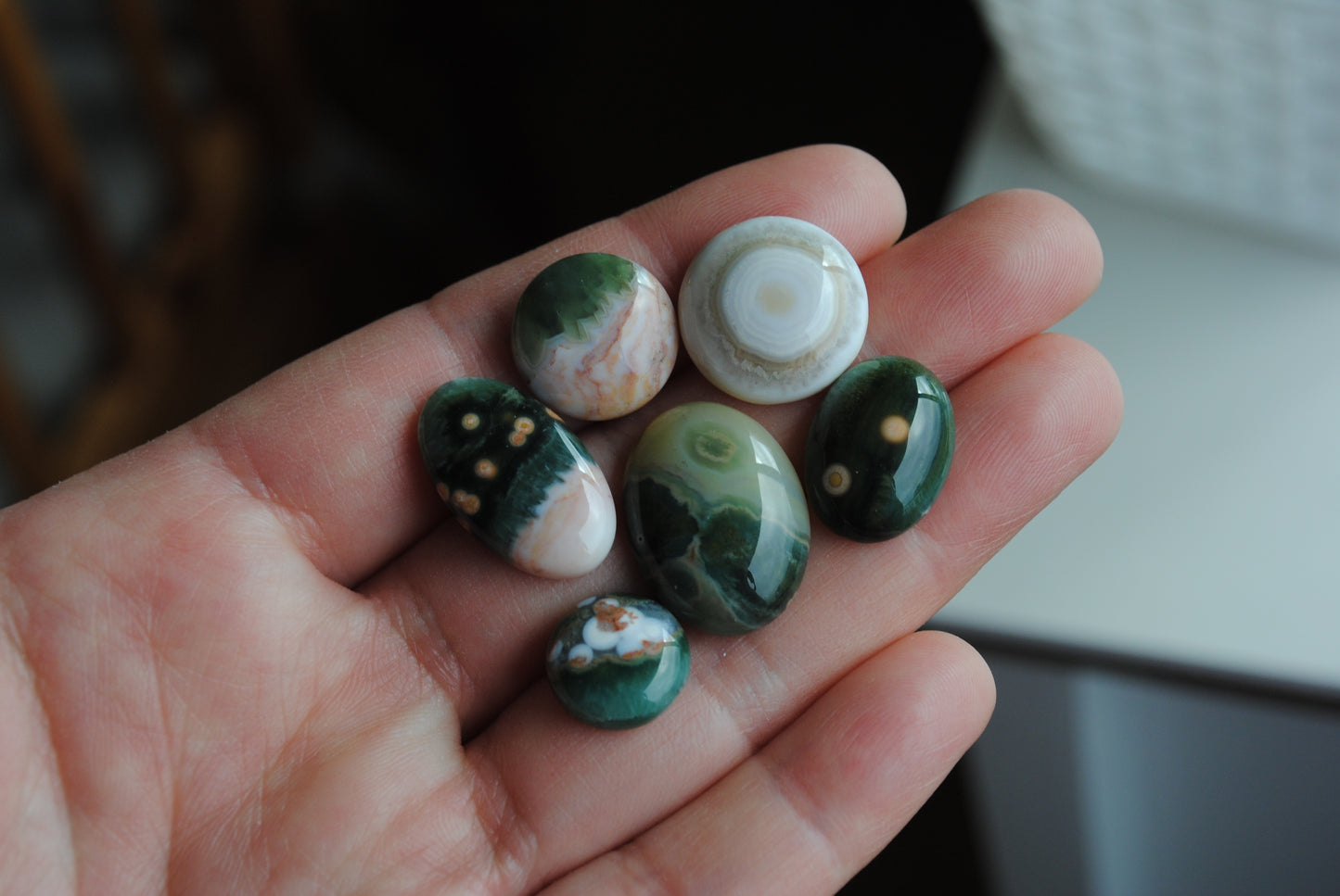 Ocean Jasper cabochons mixed lot