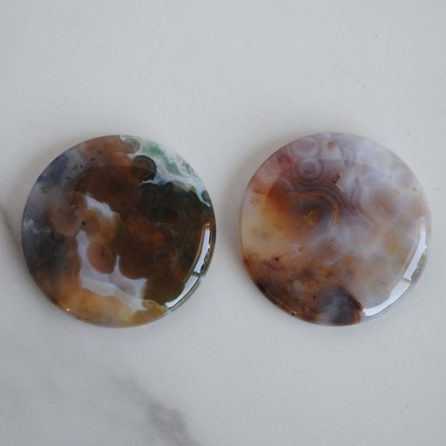 35mm round Ocean Jasper cabochons