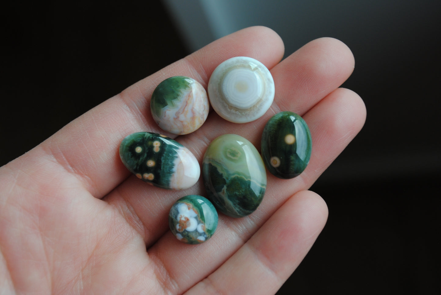 Ocean Jasper cabochons mixed lot