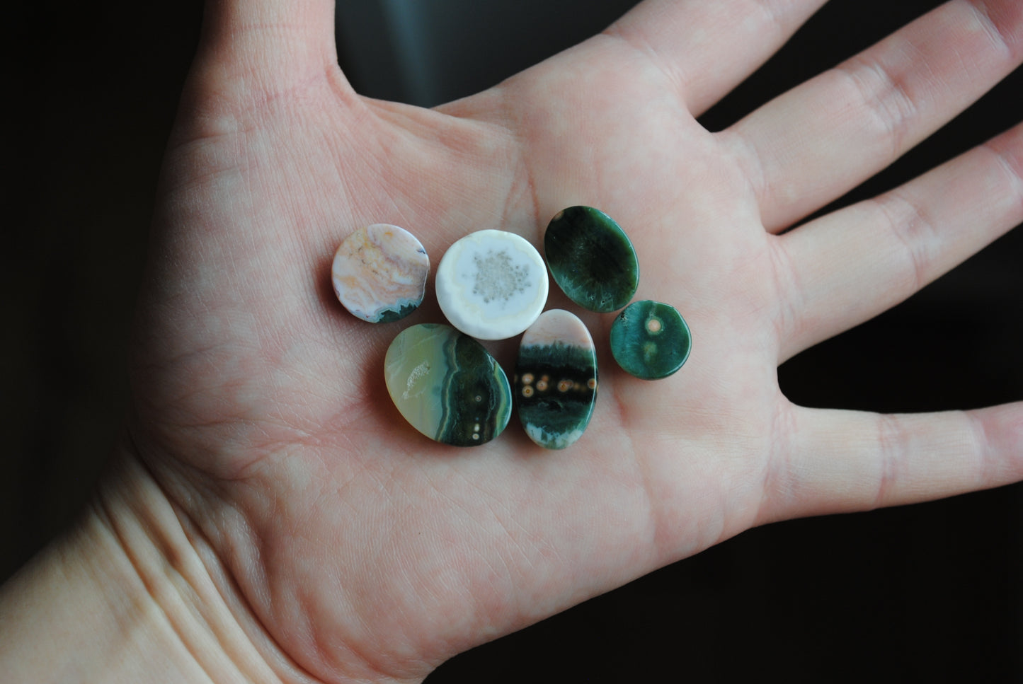 Ocean Jasper cabochons mixed lot
