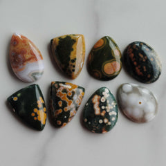 Ocean Jasper cabochons mixed lot