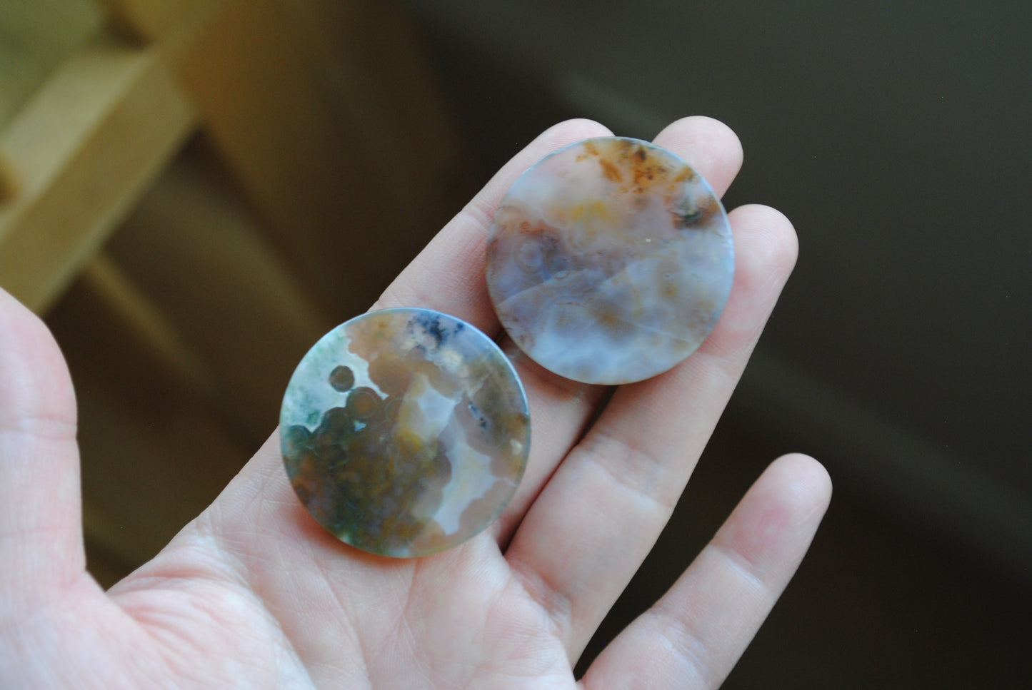 35mm round Ocean Jasper cabochons