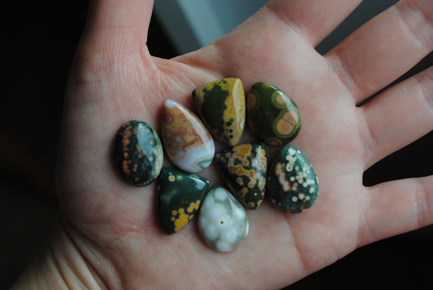 Ocean Jasper cabochons mixed lot