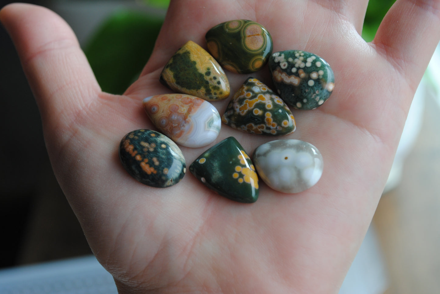 Ocean Jasper cabochons mixed lot
