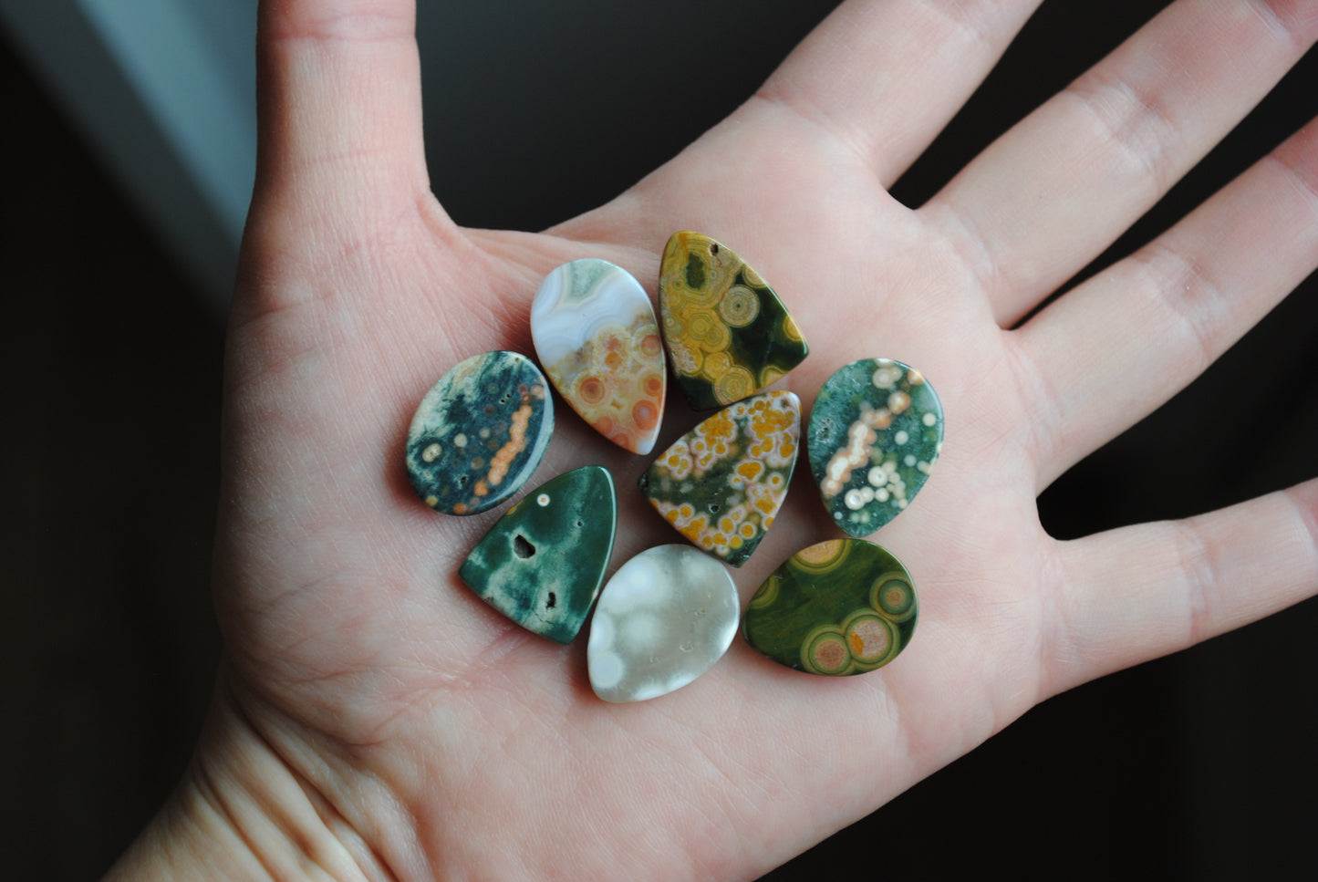 Ocean Jasper cabochons mixed lot
