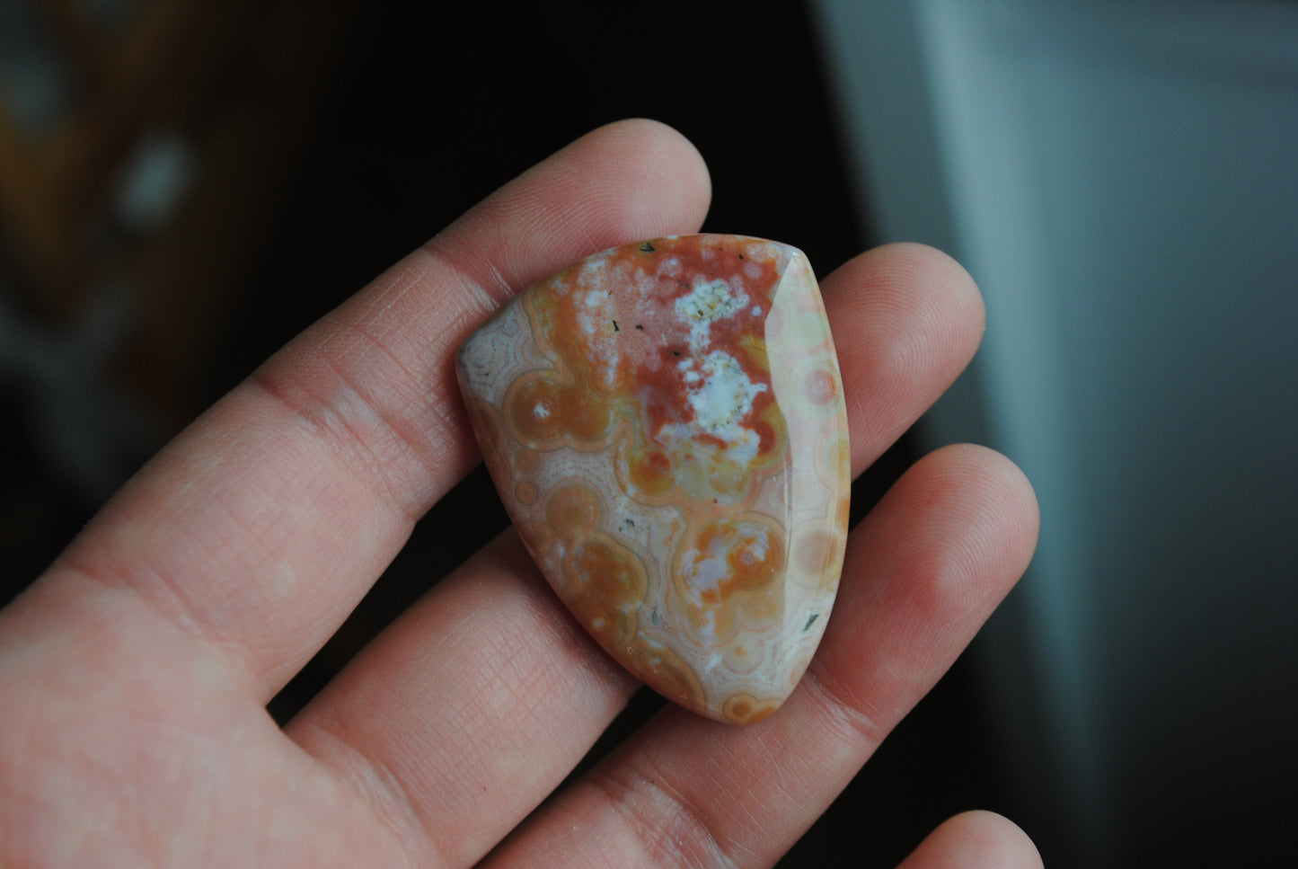 Ocean Jasper 30x40mm shield cabochon