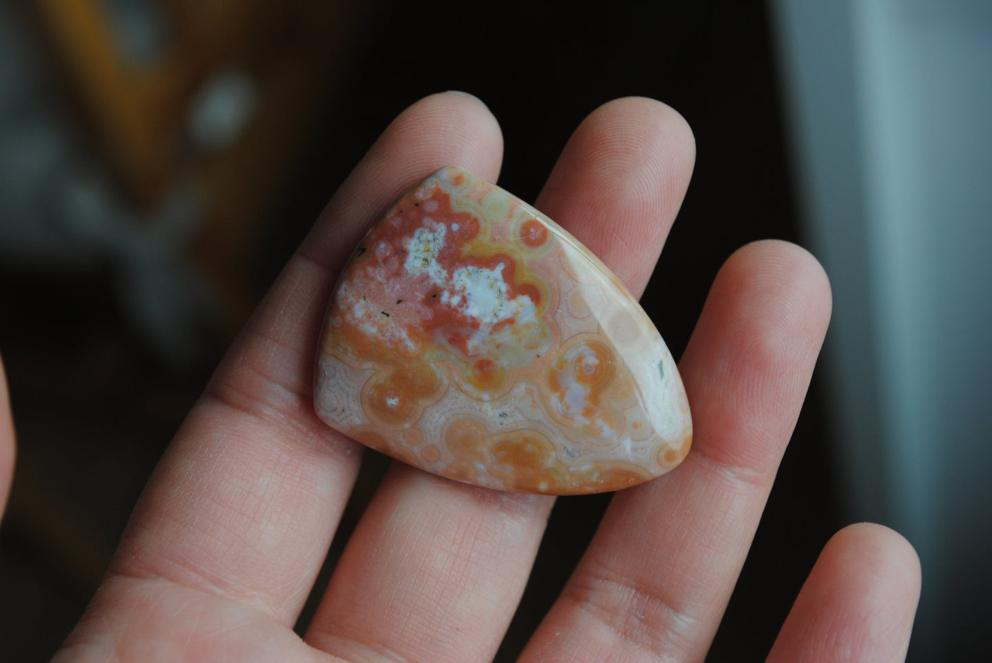 Ocean Jasper 30x40mm shield cabochon