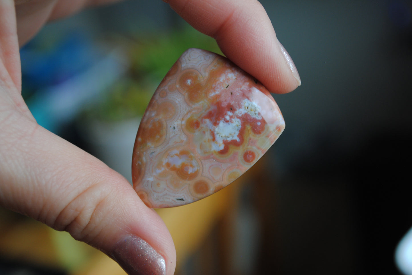 Ocean Jasper 30x40mm shield cabochon