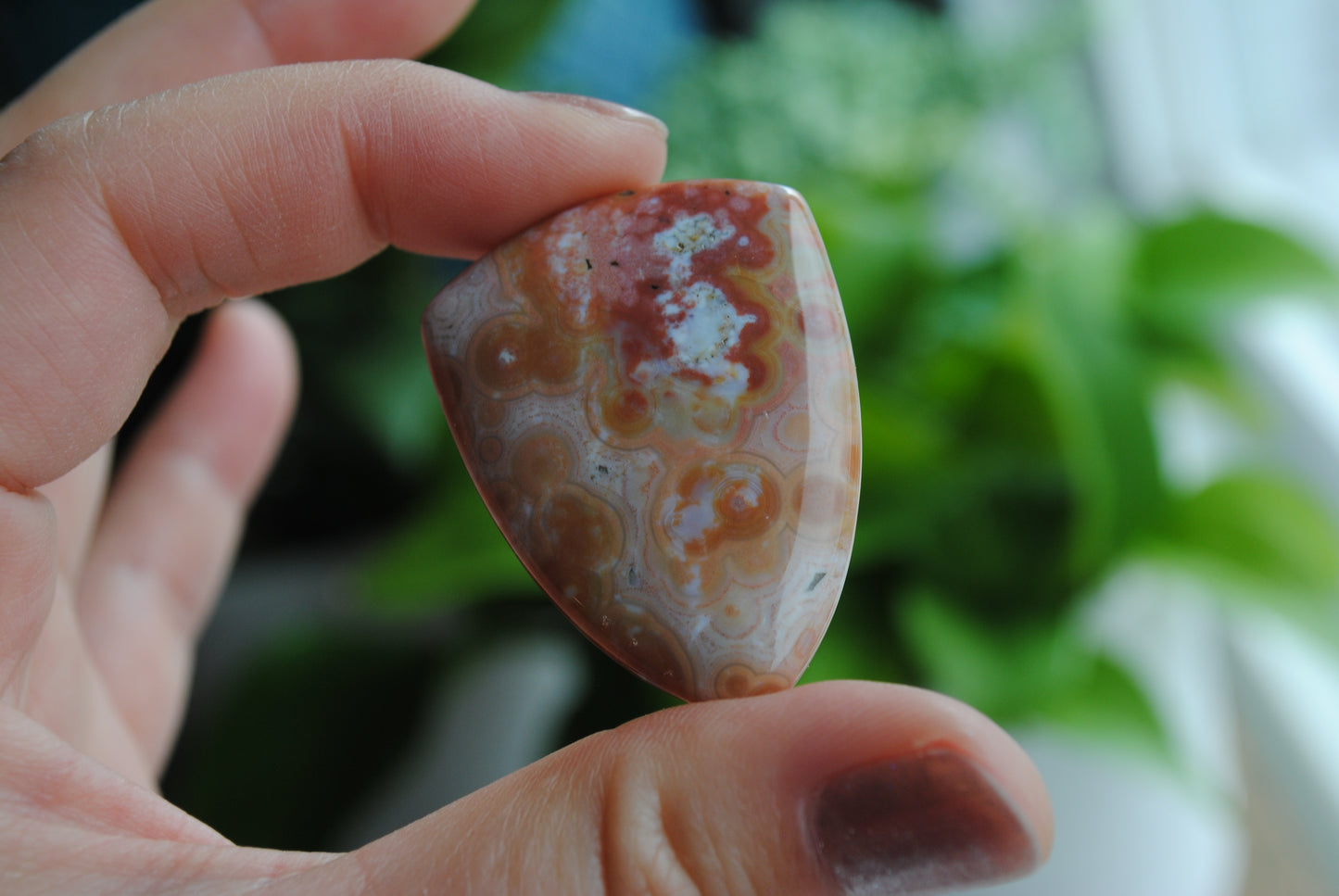 Ocean Jasper 30x40mm shield cabochon