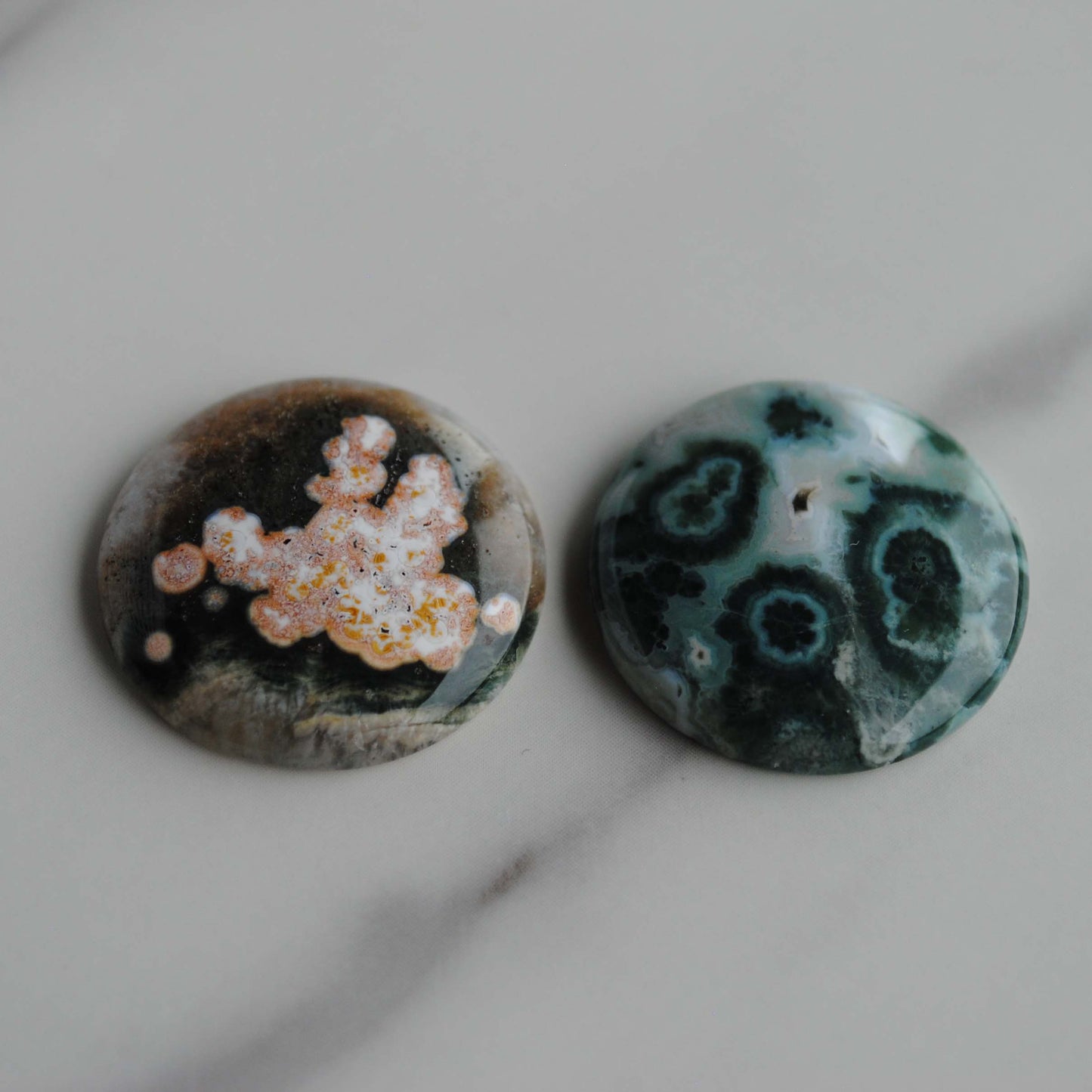 25mm round Ocean Jasper cabochons