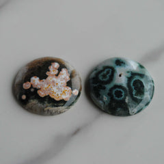 25mm round Ocean Jasper cabochons