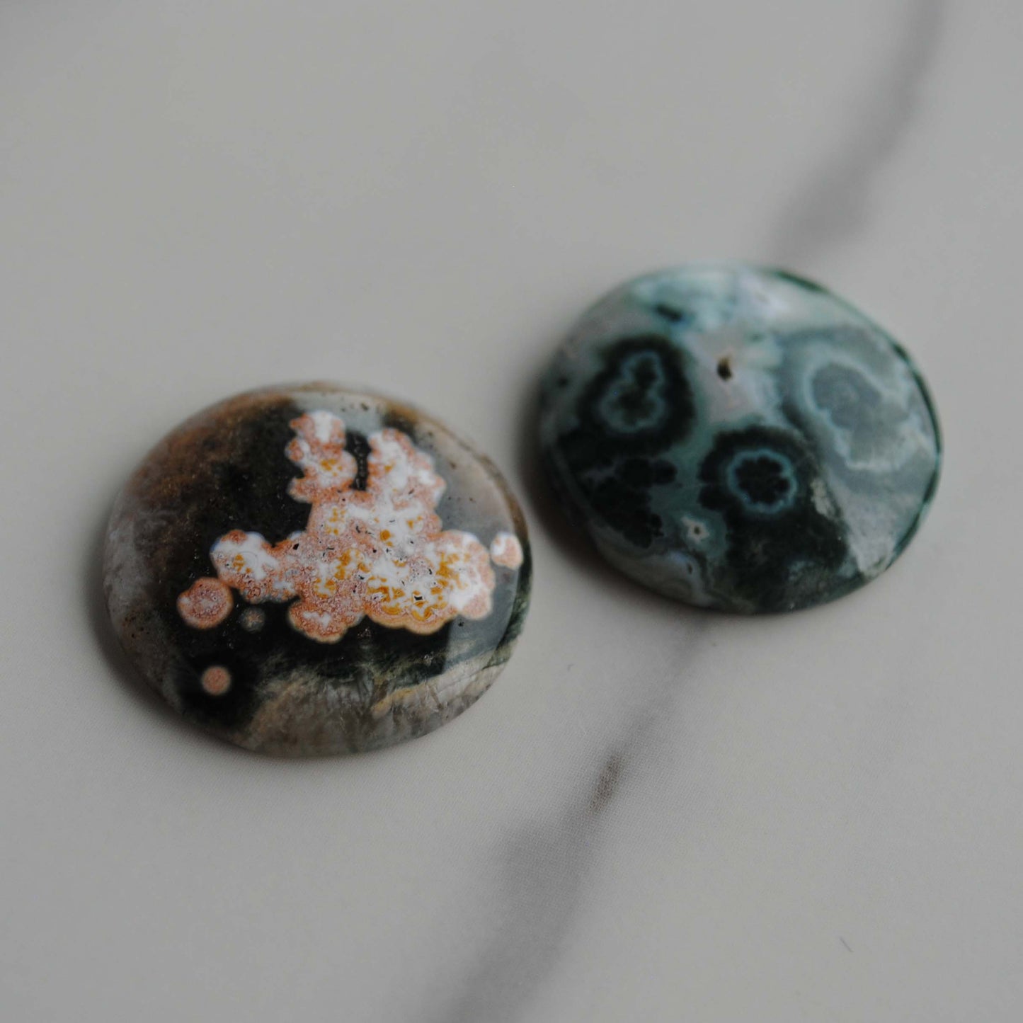 25mm round Ocean Jasper cabochons