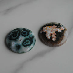 25mm round Ocean Jasper cabochons