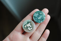 25mm round Ocean Jasper cabochons