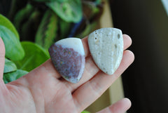 Ocean Jasper 30x40mm shield cabochons