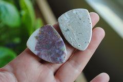 Ocean Jasper 30x40mm shield cabochons
